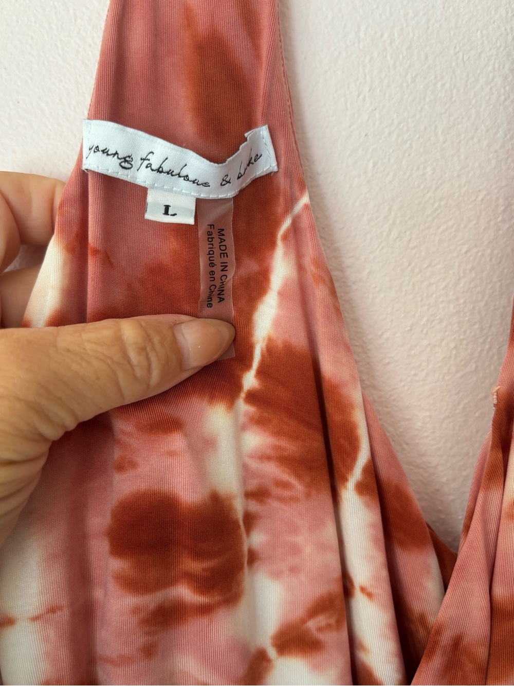 Young Fabulous & Broke Rust and Blush Tie-Dye Tank